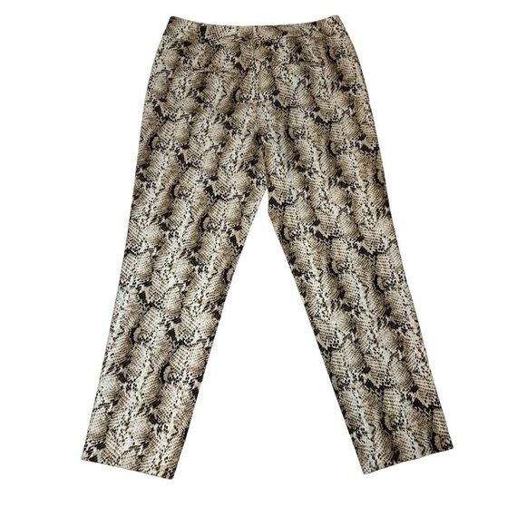 White House Black Market Women's Slim‎ Ankle Pants 6R Snake Print Beige & Black - Picture 6 of 7